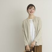 TUTIE./強撚コットンニットロングスリーブカーディガン